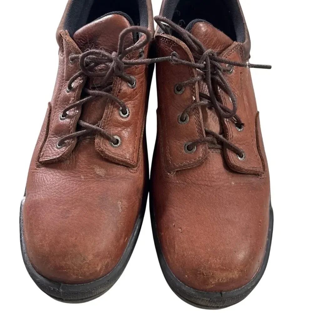 Redwing Men’s Brown Leather Loafer Steel Toe Shoes